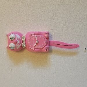 Jeweled Flamingo Pink Kit-Cat Klock clock SUPER RARE Vintage